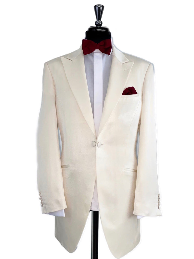 MASTERHAND Ivory Fine Stripe Regular Fit ¾ Length 2 Piece Suit