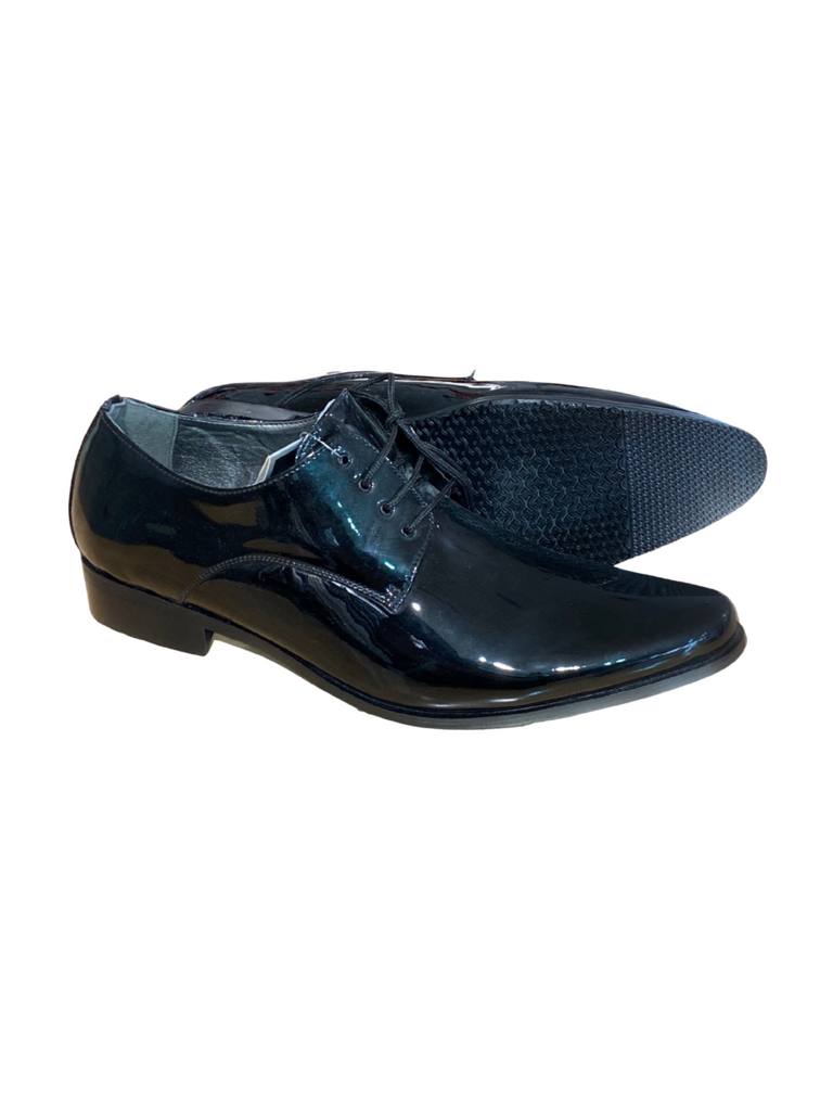 HARPERS Black Patent Lace Shine Shoe
