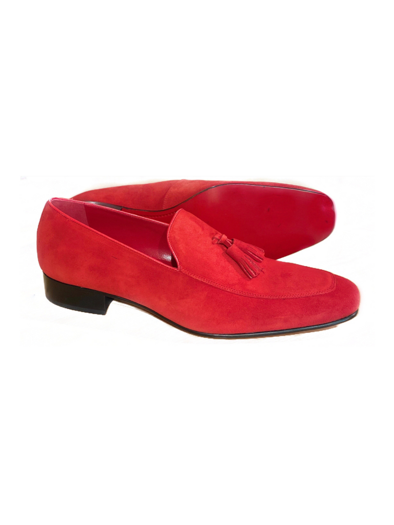 JACK MICHAEL Red Suede with Tassel Shoe