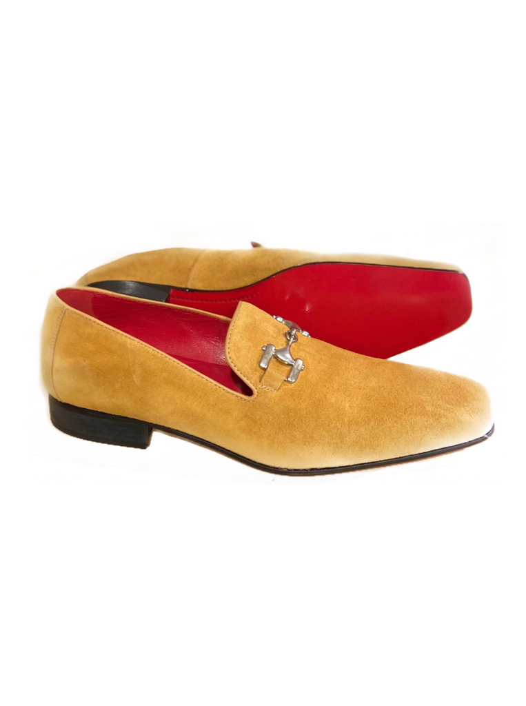 JACK MICHAEL Mustard Suede with Metal Band Shoe