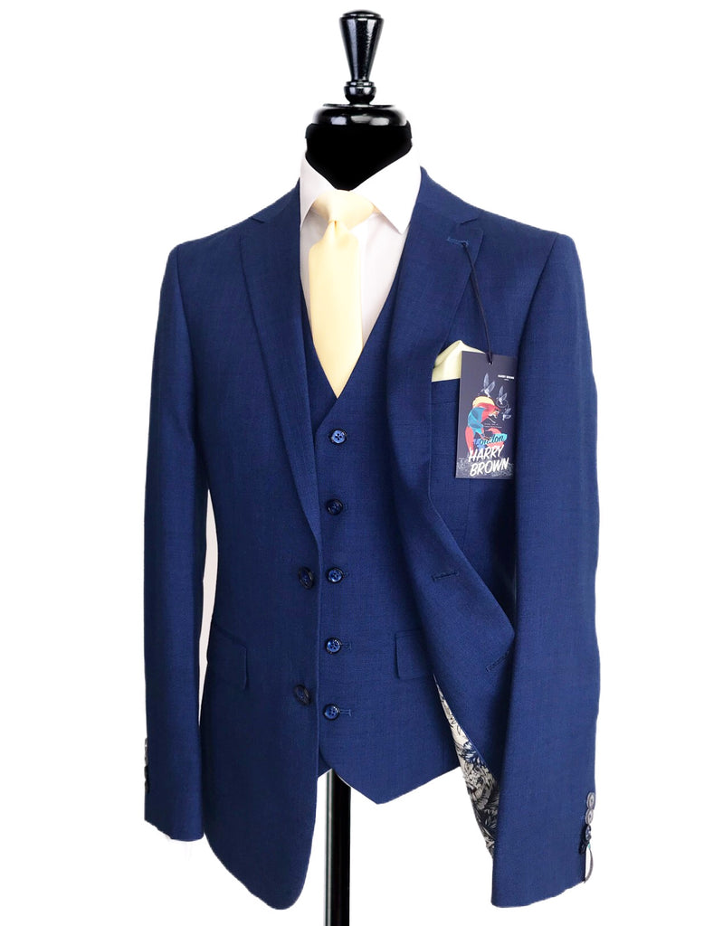 HARRY BROWN Rory Royal Blue 3 Piece Suit