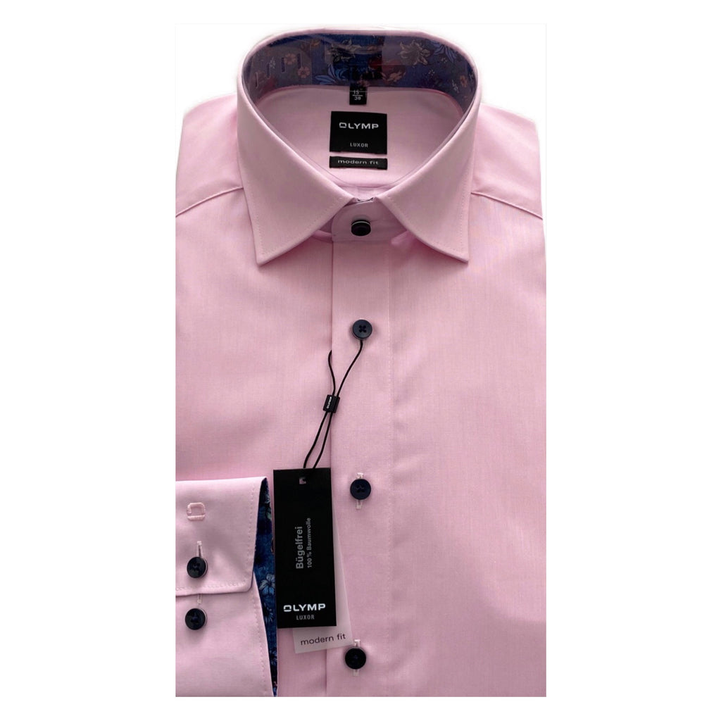 OLYMP Plain Pink Modern Fit Shirt