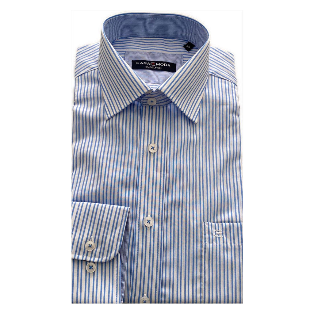 CASA MODA Blue/White Pin Stripe Shirt