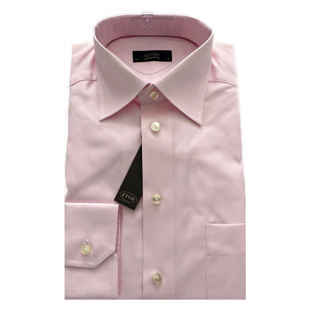 ETON Light Pink Herringbone Regular Fit Shirt