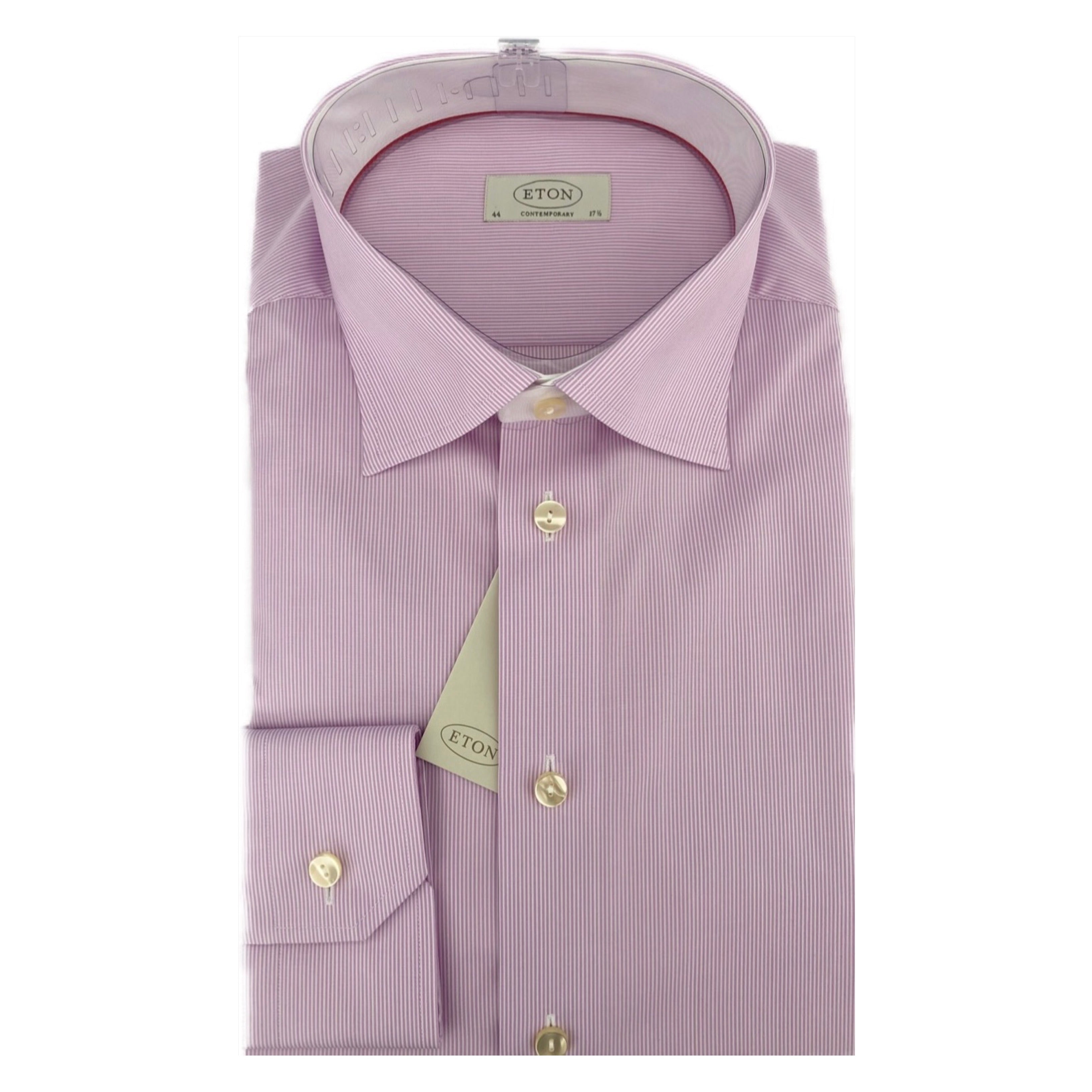 ETON Lilac Fine Stripe Contemporary Fit Shirt | Jack Michael Menswear