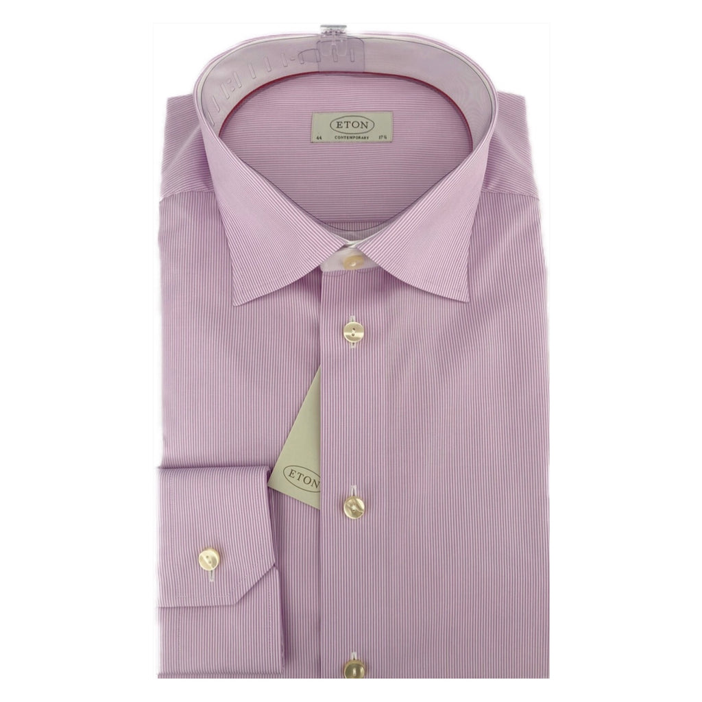 ETON Lilac Fine Stripe Contemporary Fit Shirt