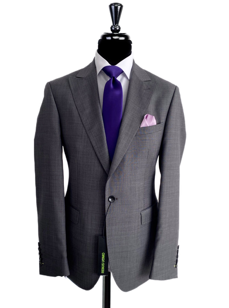 REMUS Grey Melange Slim Fit 2 Piece Suit