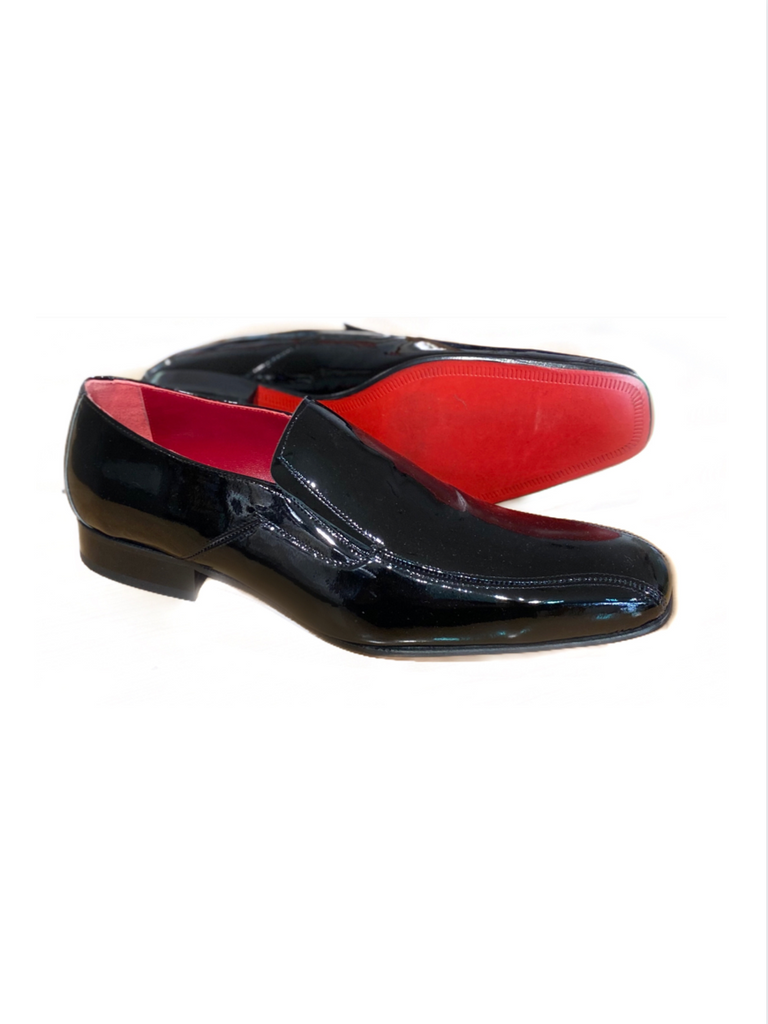 JACK MICHAEL Black Plain Patent Leather Shoe